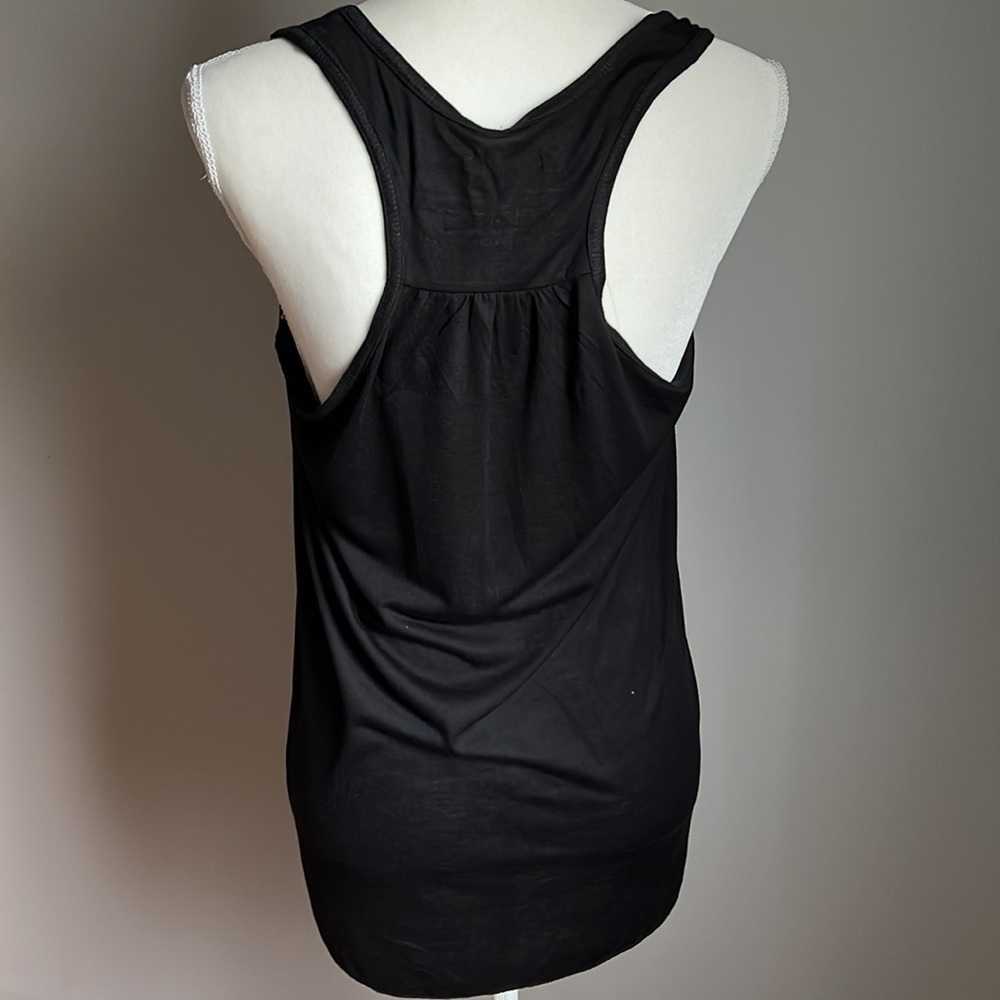 BLACK Soft Flowy Racerback Tank - Picture 2 of 2